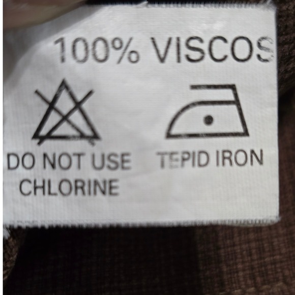 Gianna Italy Brown Maxi Skirt‎ Button Front High Waist A-Line Viscose Vintage - Picture 3 of 13